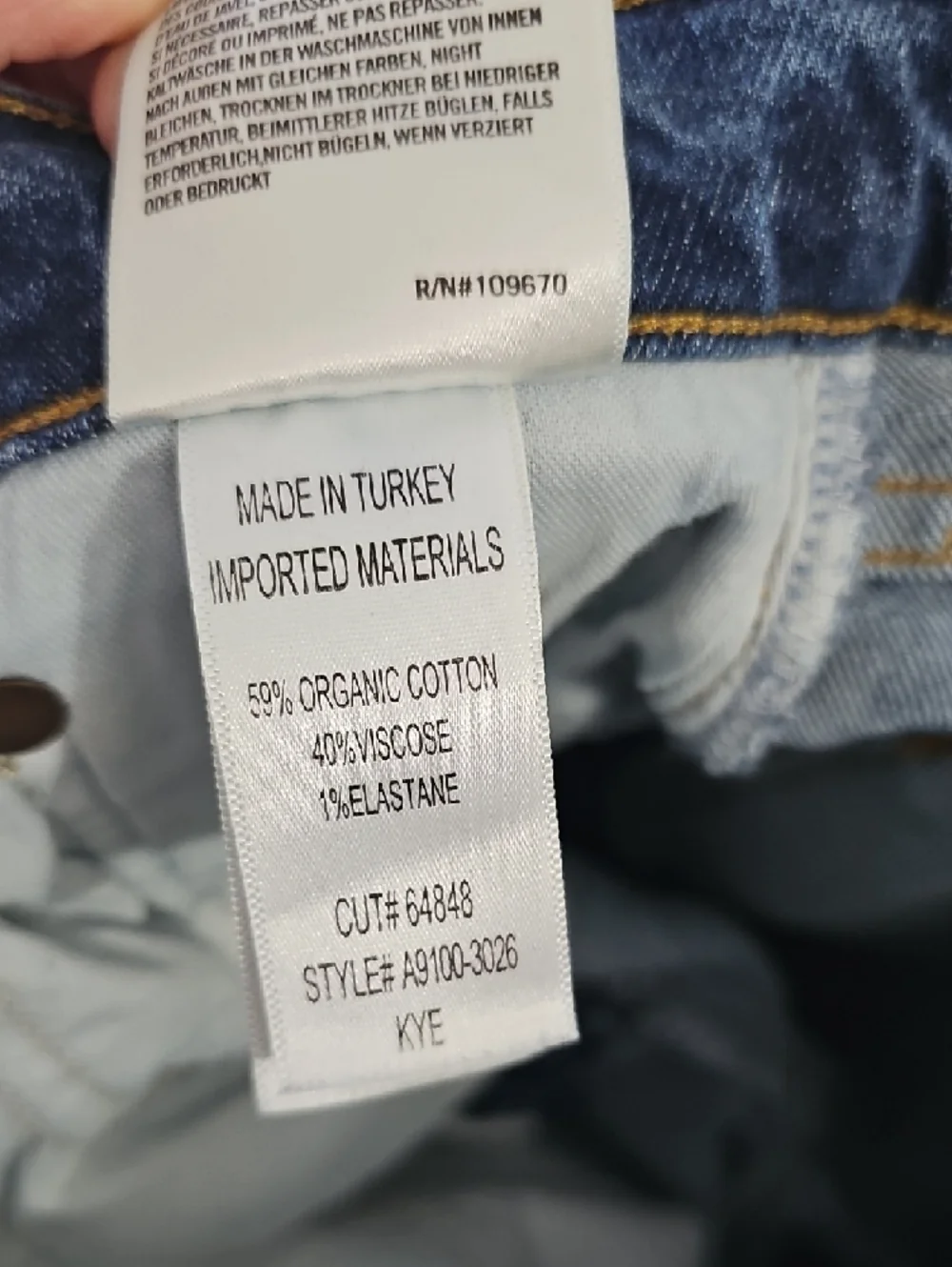 Agolde Blue Kye Mid Rise Straight Crop Ankle Jeans In Mirage Womens 23 - Picture 10 of 11